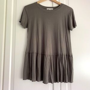 Urban Outfitters Olive Peplum Tee